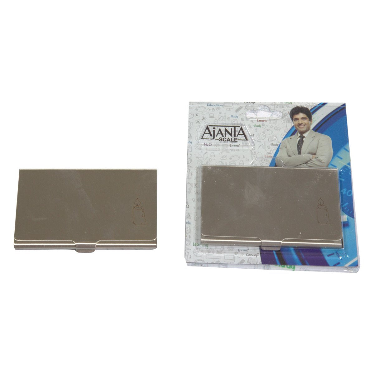 Ajanta Card Holder 908 (1 Pcs.) Credit Card Holder Debit Card Holder Business Card Holder Visiting Card Holder Visiting Card Case ATM Card Holder Stainless Steel Card Holder - Scoffco