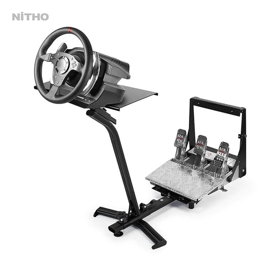 Nitho Alloy Steel RS-2 Drive Pro Stand 3, Adjustable Racing Wheel Gear Shifter Pedal Supporter for Logitech G29/G920/G923/G27/G25 Thrustmaster...