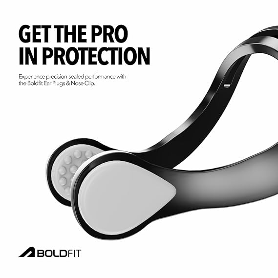 Boldfit Swimming Nose Clip & Ear Plug Set Silicone Swimming for Men & Women for Ear Protection from Water (ASL)