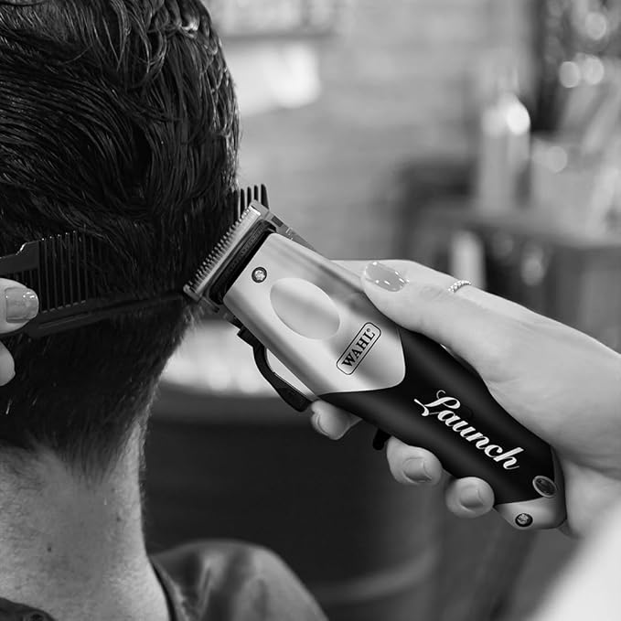 Wahl Launch Professional Clipper, Cord/Cordless Operation, 6000 RPM Powerful Motor, Full Steel Taper Blade, Lightweight and Compact, Smart LED Indicator, 2 Hours Runtime, 2 Years Warranty, 02240L-024