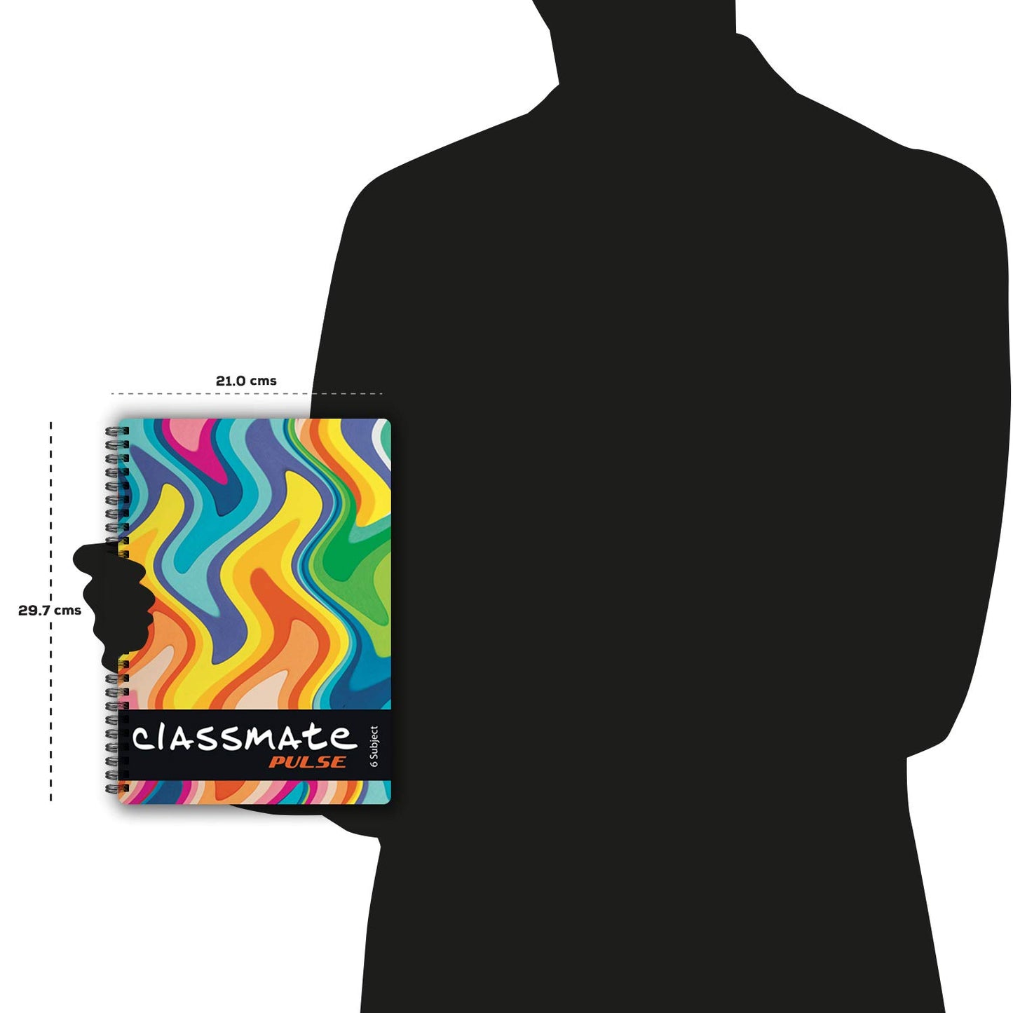 Classmate Pulse Spiral Notebook - Soft Cover | Spiral Notebook | Single Line | Pack of 1