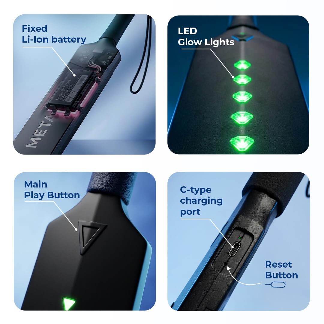 Metashot Smart Cricket Bat Game | Motion Sensor Gaming Bat for TV & Mobile | Indoor Cricket Game | Bluetooth Bat Controller (SD)
