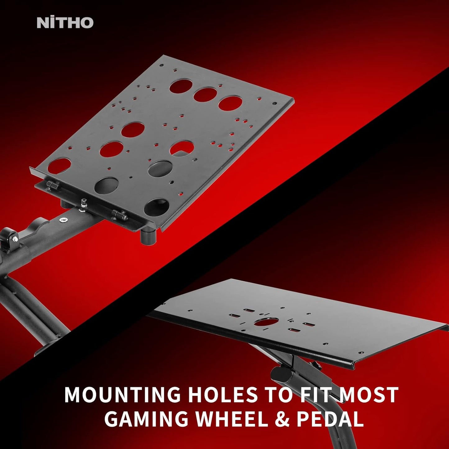 Nitho Alloy Steel RS-2 Drive Pro Stand 3, Adjustable Racing Wheel Gear Shifter Pedal Supporter for Logitech G29/G920/G923/G27/G25 Thrustmaster...