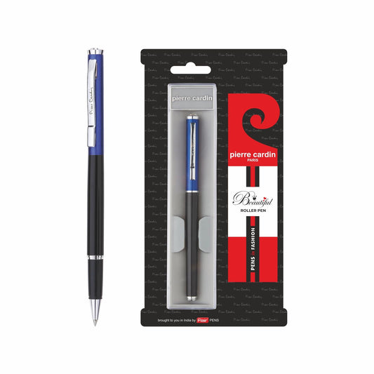 Pierre Cardin Beautiful Exclusive Metal Roller Ball Pen Blister Pack | Blue Ink, Pack Of 1| Ideal For Festive Gifting, Corporate Gifting