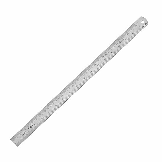 Ruler/Scale - Royale (1 Piece of Size 45cm of Stainless Steel) Imperial & Metric Measurements, Double Sided, Straight Edges, Measuring Tool for Architects, Engineers, and Students - Pack of 1