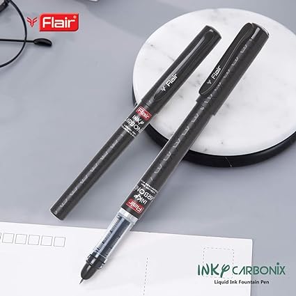 FLAIR Inky Series Carbonix Liquid Ink Fountain Pen Blister Pack | Round Nib With Iridium Tip | Attractive Design