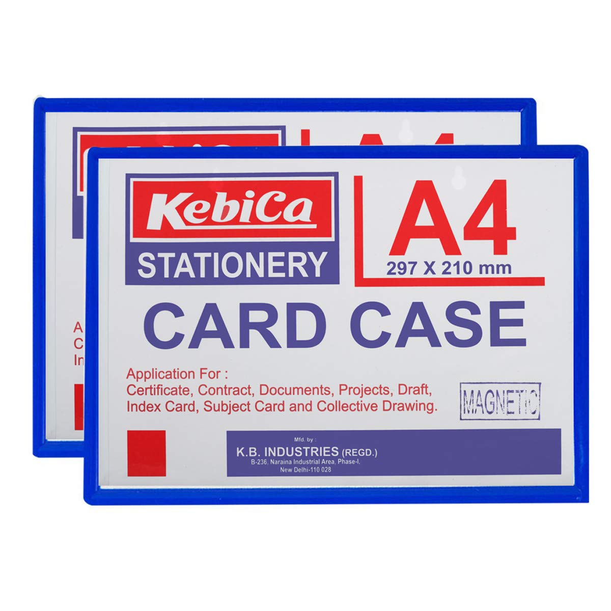 Kebica A4 Size (8.27 × 11.69 inches) Magnetic Sign Holder Frame. Perfect for Store Office School