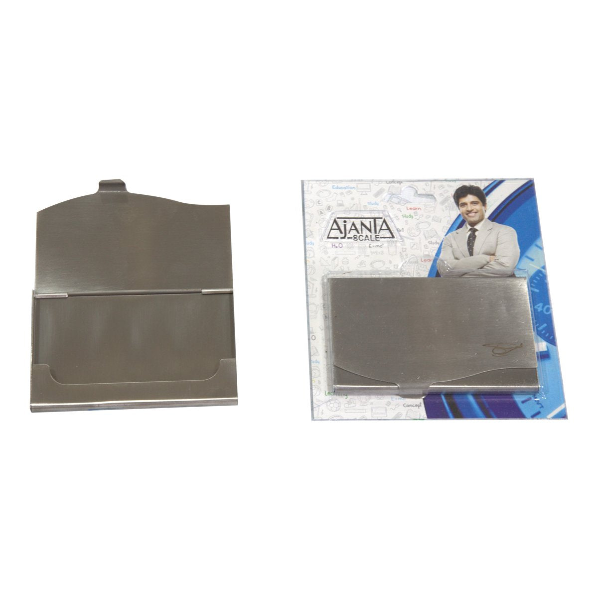 Ajanta Card Holder 902 (1 Pcs.) Credit Card Holder Debit Card Holder Business Card Holder Visiting Card Holder Visiting Card Case ATM Card Holder Stainless Steel Card Holder - Scoffco