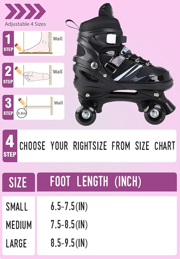 Lyrovo Derby Unisex Child Roller Skates Shoes with Break  (ASL)