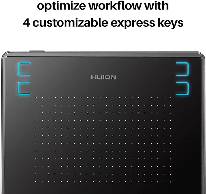 Huion H430P OSU Graphics Drawing Tablet with Battery-Free Stylus 4.8x3 inch Working Area 4 Press Keys Support Work from Home Distance Education Compatible with Android Linux Windows and Mac