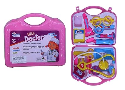 KIRTI Girls and Boys Playing Doctor Set Kit with Fold able Suitcase, Compact Medical Accessories Pretend Play Toy, Gift Gallery Doctor Play Sets.