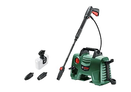 BOSCH Easy Aquatak 120 High Pressure Washer |1500-wt Motor | Max Pressure 120 Bar | Variable fan jet nozzle | Bosch Gun & Lance, Self-priming | Removing Heavy Dirt from Small Cars & Driveways | 4.7 Kg (RD)
