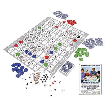 SCOFFCO  Sequence Board Game | Family Card Game for Adults Kids Sequence Game Party & Fun Board Game