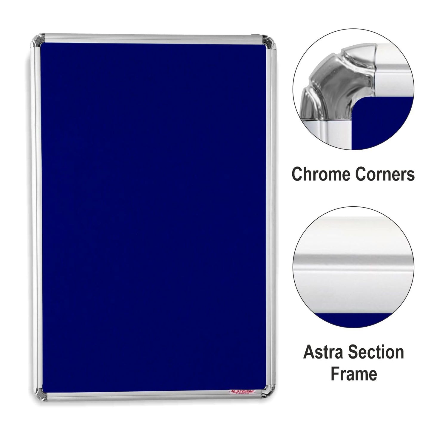 Digismart Noticeboard Classic Channel (Blue) for Office, Home & School Aluminum (Pack of 1) (Non Magnetic)