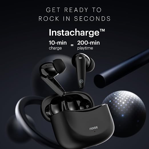 Noise Buds VS106 Truly Wireless in-Ear in Ear Earbuds with 50H Playtime, Quad Mic with ENC, Instacharge(10 min=200 min),Ultra-Low Latency(up to 40ms), 10mm Driver, and BT v5.3  (SD)