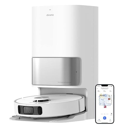 DREAME L10s Ultra Robot Vacuum Cleaner Washer with Self-Cleaning Base Station (Dust Drain, Automatic Cleaning) AI Obstacle Detection 3D, 5300Pa Suction Power, 210 Minutes Battery, WiFi/APP/Alexa (DBN)