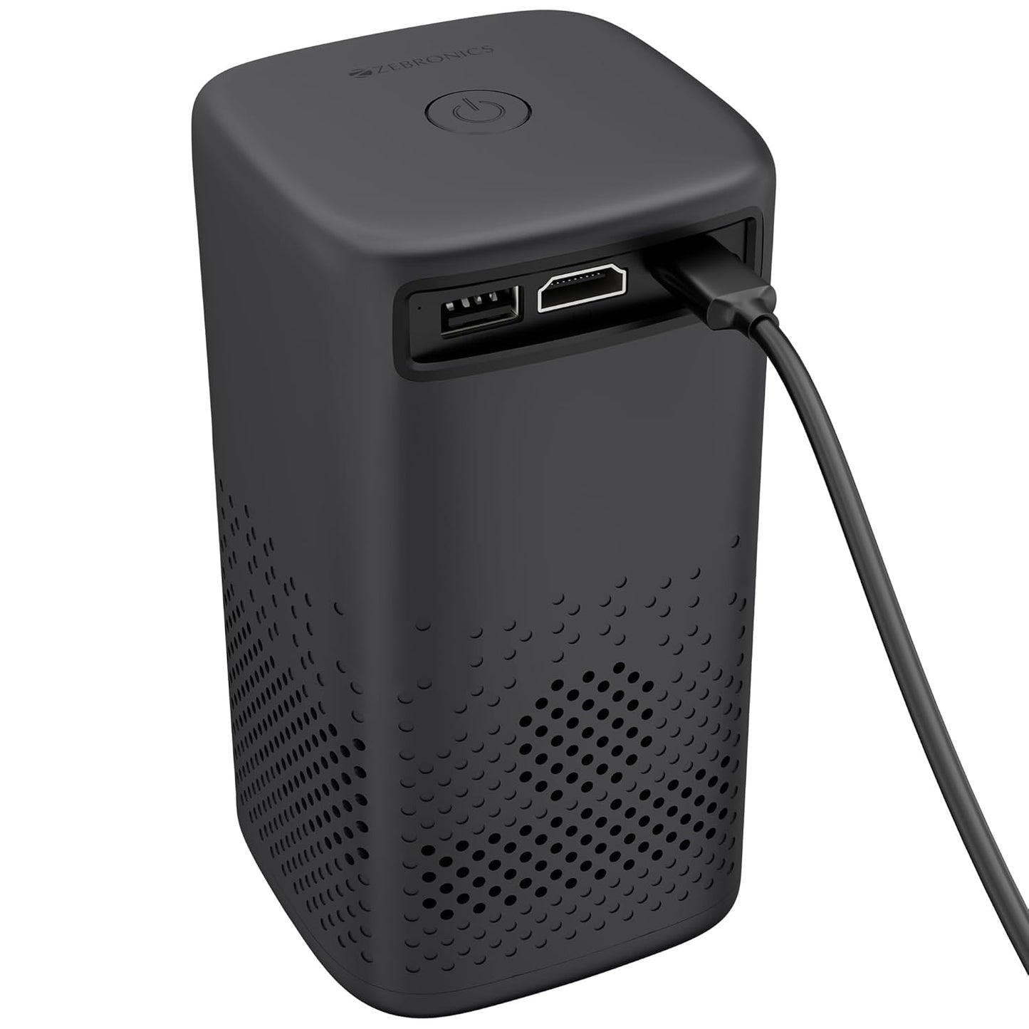 Zebronics Android Portable Smart Projector, 1080p Support, 3600 Lumens, 150" Screen, OTT Apps (Netflix, Prime), Miracast, WiFi, BT, HDMI, Built-in Battery, 2hr Playtime (TS)