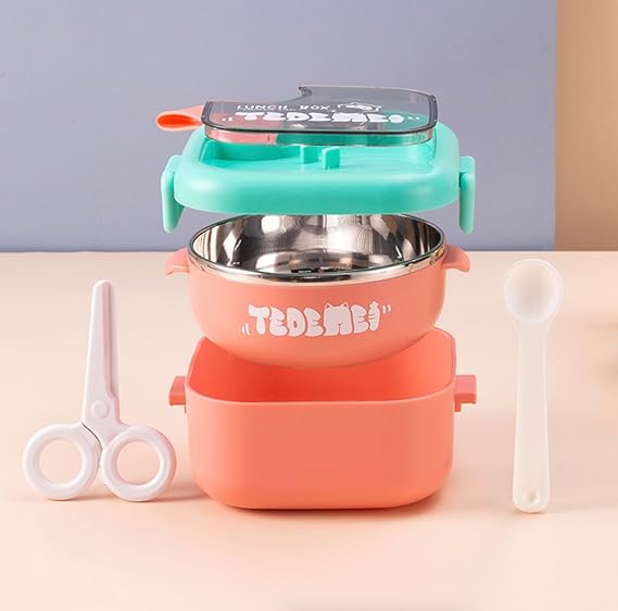 SCOFFCO TedeMei Lunch Box 6126 (WPT) – Insulated Stainless Steel Food Container | Leakproof & Durable | Ideal for School, Office & Trave  PACK OF 1
