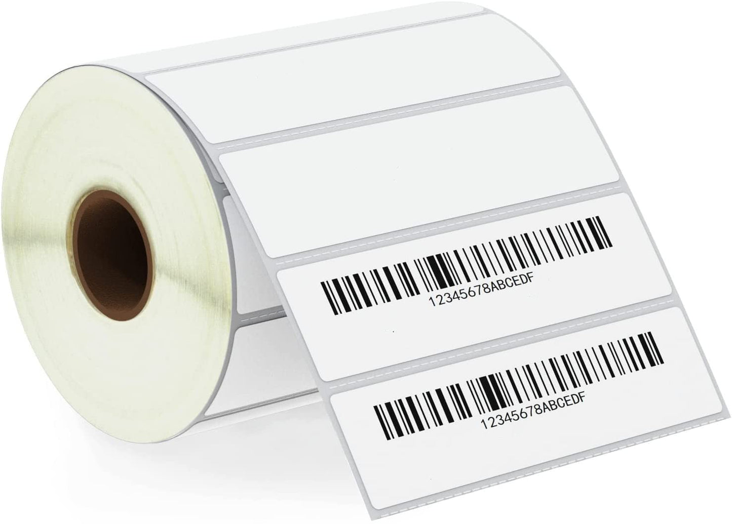 KIYA 100X25 Barcode Label Sticker  - 100mm x 25mm - 1 Ups - 500 Labels Per Roll - White Self Adhesive Sticker for Printing Barcoding (1 Roll Per Pack (1000 Labels))