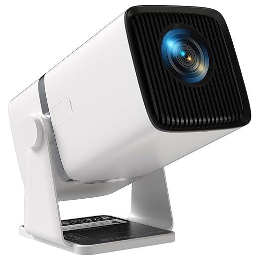 WZATCO Yuva Go, Android 14.0 Smart Projector 4k Ultra HD, Rotatable Design, Auto & 4D Keystone with Netflix, Prime etc, 9000 Lumens, WiFi 6 & BT, Screen Mirroring, ARC, 720P Native (TS)