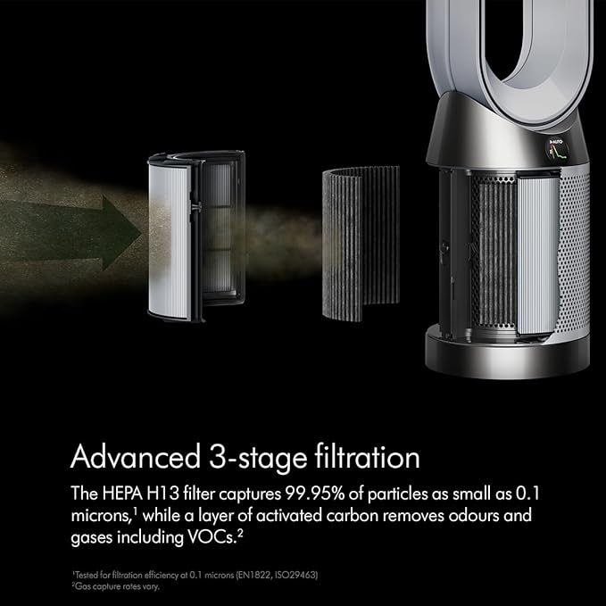 Dyson Air Purifier Hot+Cool Gen1-HP10 | 3in1-Heater, fan & purifier | Fully sealed to HEPA H13 | Removes 99.95% of allergens & pollutants as small as PM 0.1 Auto, Sleep & Night modes | 2 Year Warranty
