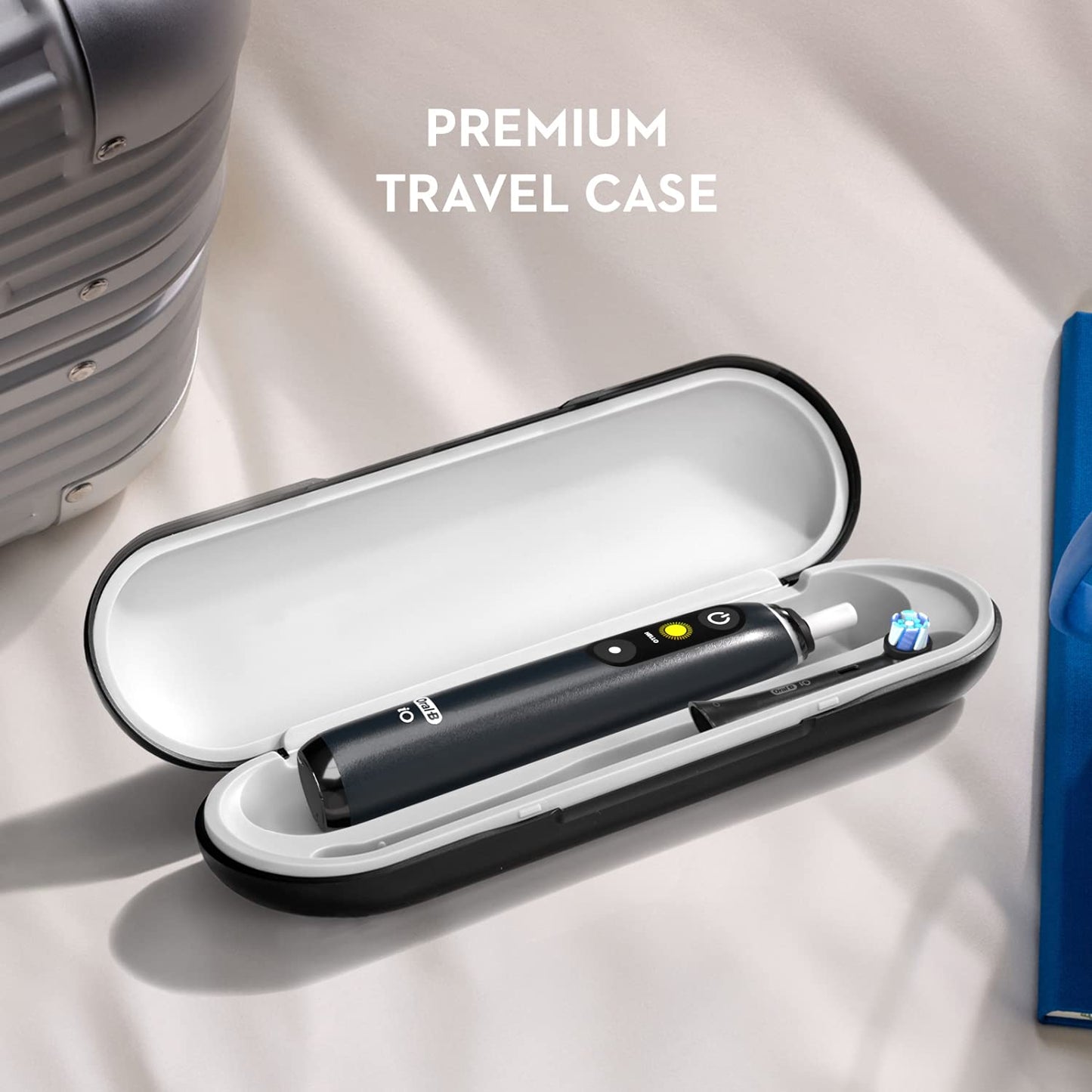 Oral-B iO8 Ultimate Electric Toothbrush, 6 Smart Modes, Pressure Sensor, Interactive Display & AI Personalization, 3hr Quick Charge, 2 Year Warranty by Oral B, IPX7, Travel case & refill holder