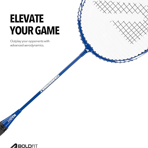 Boldfit Badminton Rackets for Beginners, Adults Aluminium Shuttle Bat with Full Cover Bag Badminton Racket for Practice & Match Lightweight Badminton Racquet with Grip Handle Shuttle Racket (ASL)