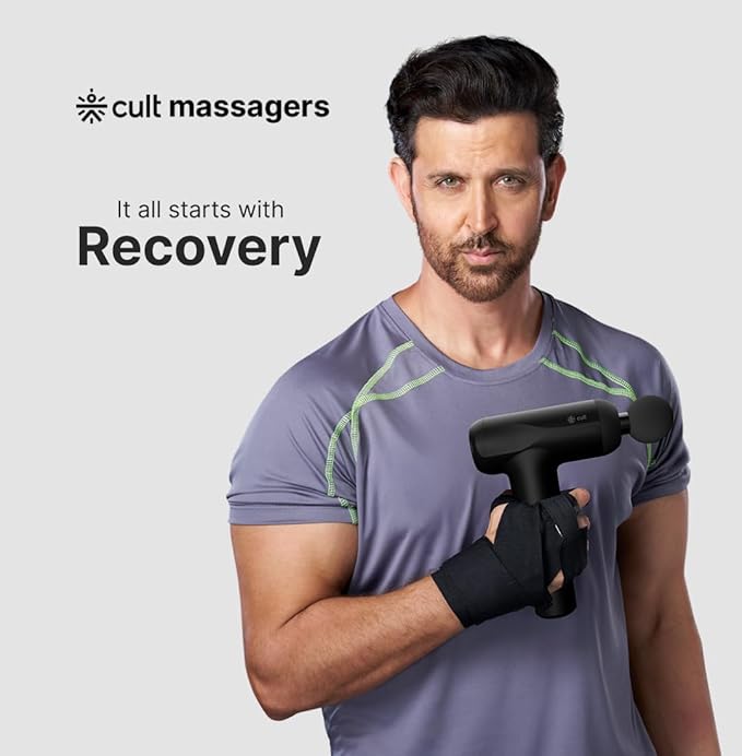 Cult Volt Neo Gun massager Silicone Head, 4000mAh Battery, Pain Relief, Deep Tissue Full Body Gun Massager