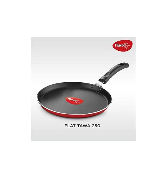 Pigeon Favourite 7 Piece Gift Set Non-Stick Coated Comes with Fry Pan, Kadhai, Lid, Sauce Pan, Spatula, Tadka Pan and a Tawa - Gas Stove Compatible (RD)