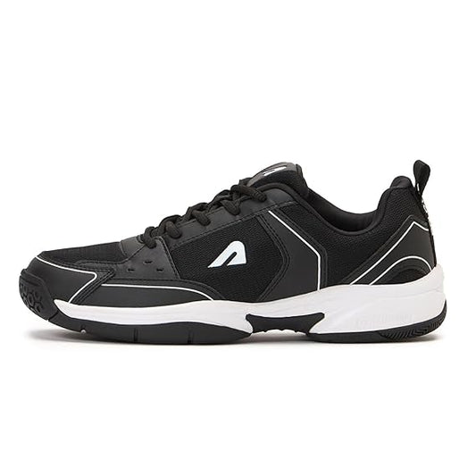 Boldfit Badminton Shoes for Man Lightweight Non Marking Shoes for Badminton Breathable Anti Skid Shoe for Man Shuttle Non Marking Indoor Shoe for Pickleball, Tennis, Padel, Black White   (ASL)