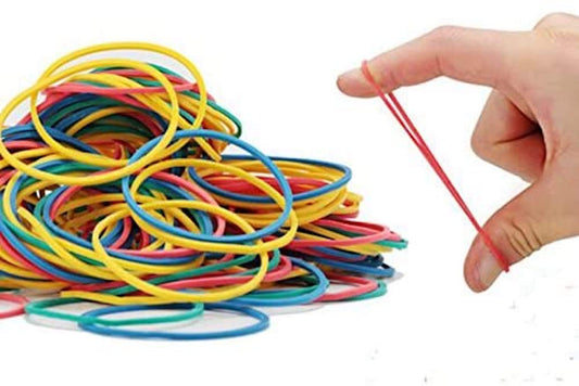 DIGISMART* Rubber Band - Fluorescent Color 1 inch Pack of 500 G - for Office use/Home & Kitchen Use/etc. (1inch, 500 g)