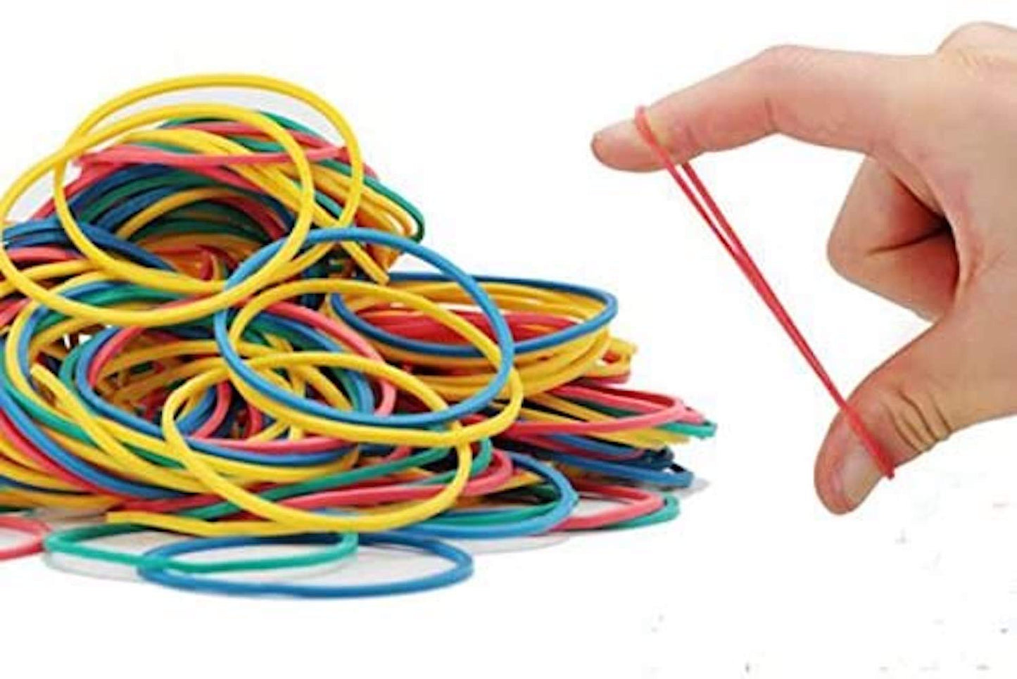 DIGISMART* Rubber Band - Fluorescent Color 1 inch Pack of 500 G - for Office use/Home & Kitchen Use/etc. (2 inch, 500 g)