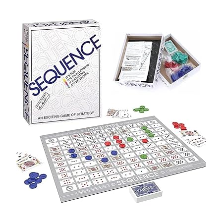 SCOFFCO  Sequence Board Game | Family Card Game for Adults Kids Sequence Game Party & Fun Board Game