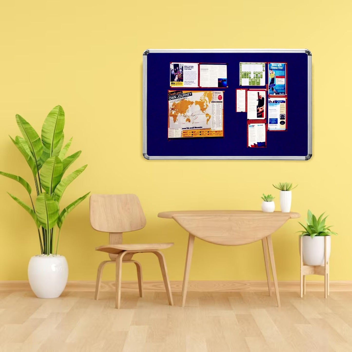 Digismart Noticeboard Nova Channel (Blue) for Office, Home & School Aluminum Frame (Pack of 1) (Non Magnetic)
