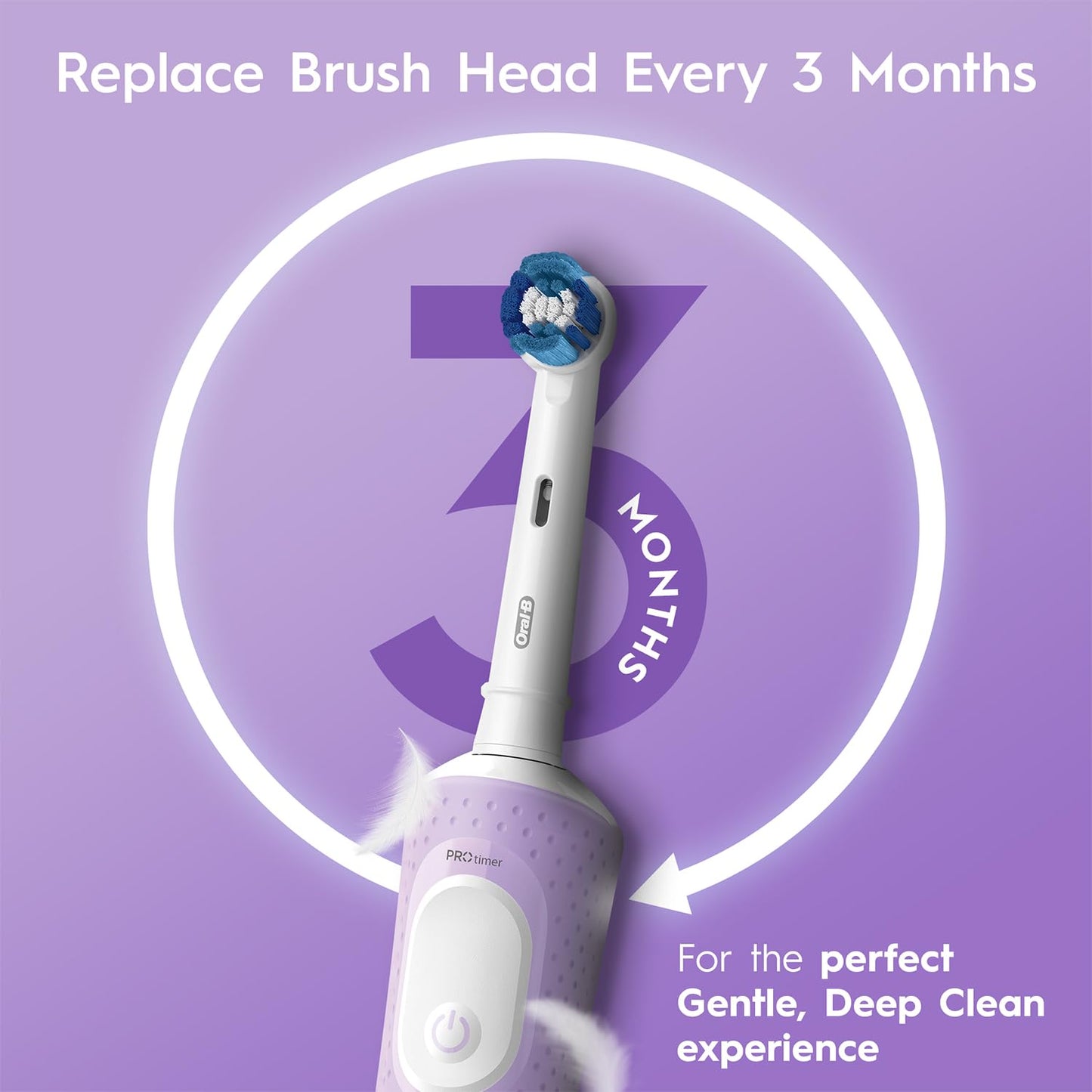Oral-B Vitality Pro with Sensitive Plus Rechargeable Electric Toothbrush for Adults, 3 Brushing Modes (Daily, Sensitive, Sensitive Plus), 2 Min Timer with Quadpacer, 2 Year Warranty by Oral B, IPX7 Water Resistant, Round Brush Head
