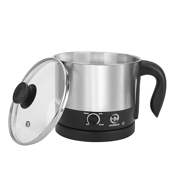 HF Household Fab 1.5L Multipurpose Electric Kettle – 600W Stainless Steel Body for Boiling Water, Milk, Tea, Coffee, Oats, Noodles & Soup