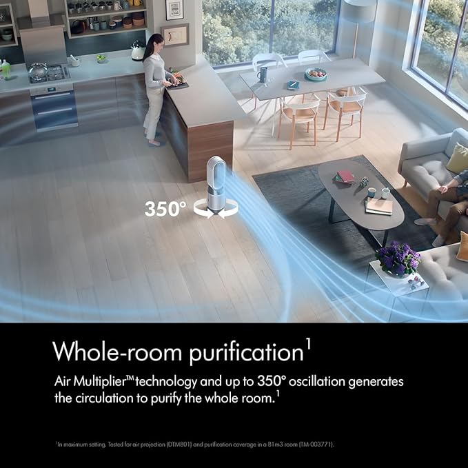 Dyson Air Purifier Hot+Cool Gen1-HP10 | 3in1-Heater, fan & purifier | Fully sealed to HEPA H13 | Removes 99.95% of allergens & pollutants as small as PM 0.1 Auto, Sleep & Night modes | 2 Year Warranty