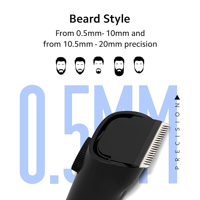 MI Xiaomi Beard Trimmer 2C With High Precision Trimming | 2 Beard Comb | USB Type-C | Fast Charging | 0.5mm Precision | 40 Length Settings | 90 Min Run Time, Black
