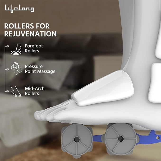 Lifelong Foot Massager Machine For Pain Relief With Heat & Kneading Function - Also Used As Leg Calf Massager - Corded Electric Foot Massage Machine For Home With Customizable Settings (LLM81) (TS)