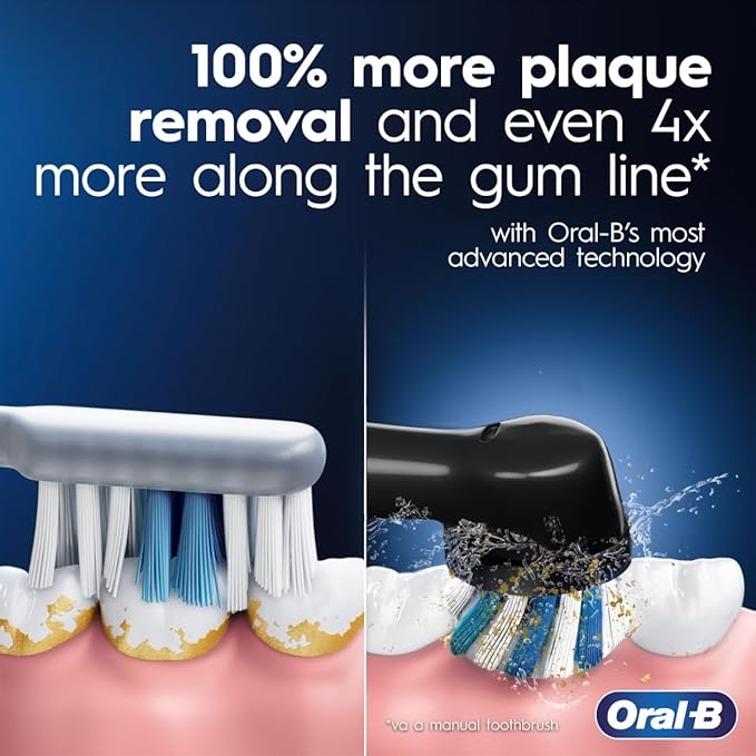 Oral-B iO9 Ultimate Electric Toothbrush, 7 Smart Modes, Pressure Sensor, Interactive Display & AI Personalization, 3hr Quick Charge, 2 Year Warranty by Oral B, IPX7, refill holder,Adult,Black