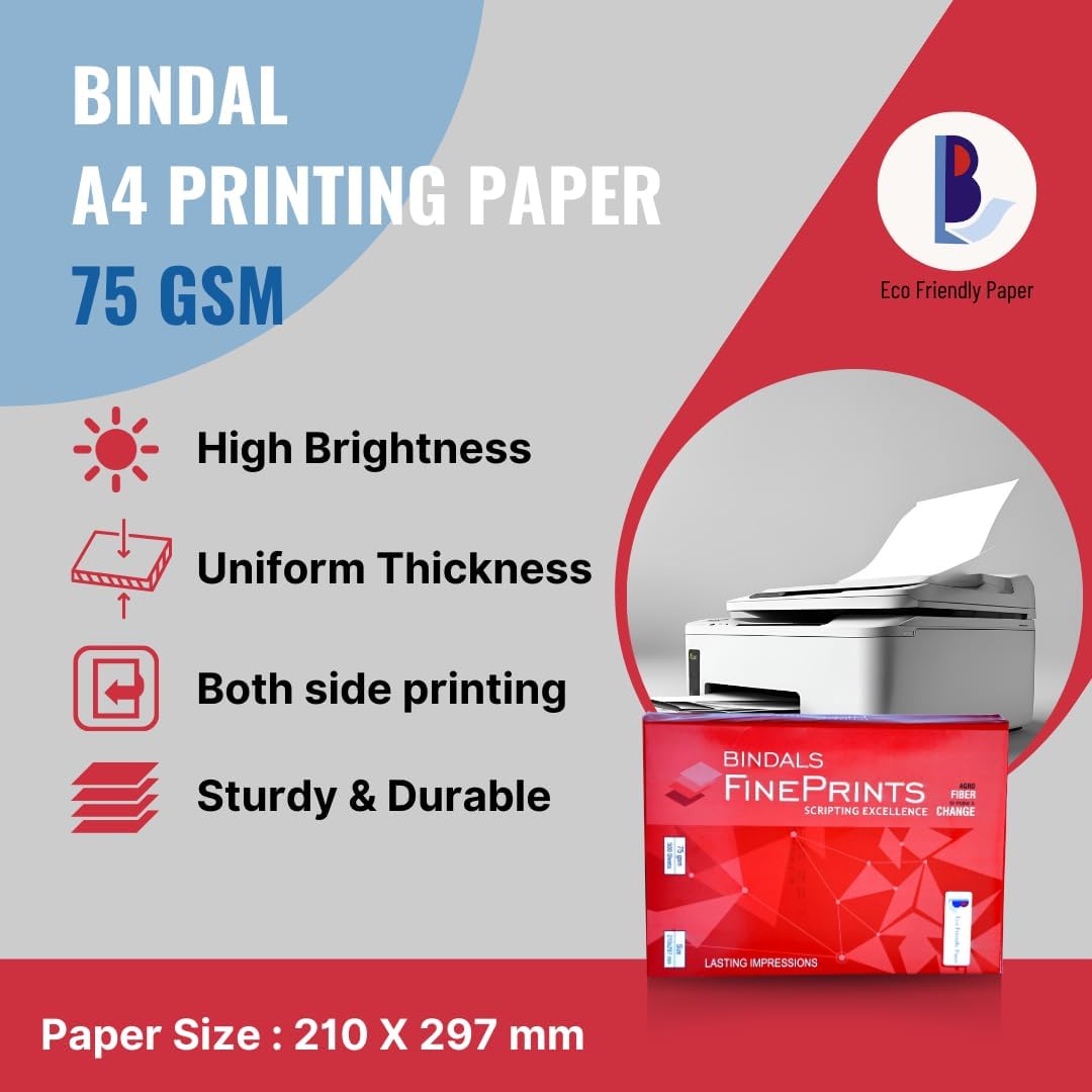 BINDALS Copier Paper A4 paper 500 sheets 75 gsm 1 Ream