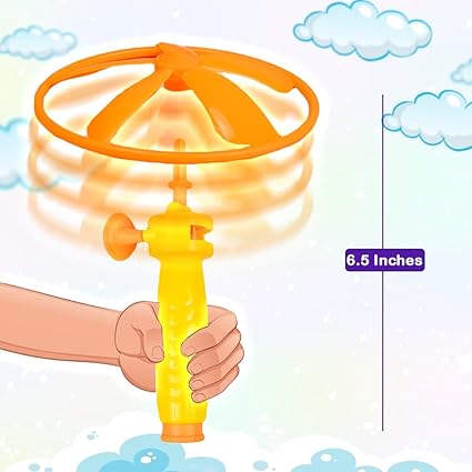 Ratna's Mini Flying Saucer Flies Upto 40 Feet High Spinnig Flying Toy for Outdoor Play for KidsRatna's Mini Flying Saucer Flies Upto 40 Feet High Spinnig Flying Toy for Outdoor Play for Kids