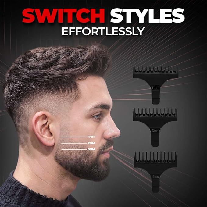Beardo Ape-X EZ Trimmer & Beard Styling Tool & | Pack of 3 Razor & Beard Trimmer | 110 Min Run Time | 7000 RPM | Sharp, Precise, Durable | Beard & Body Grooming for Men