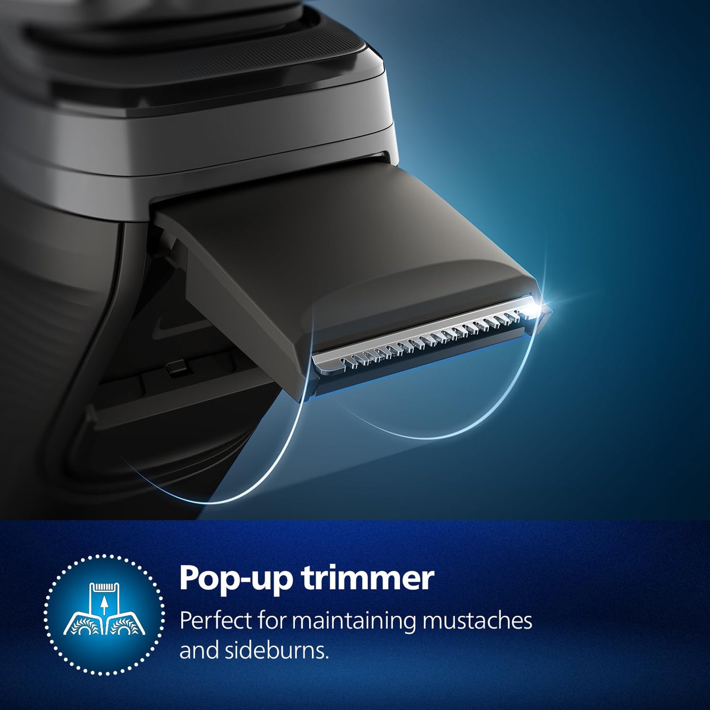 PHILIPS Electric Shaver For Men | Wet & Dry | Powerful Close Shave | Gentle on Skin | SkinIQ Technology | Steel Precision Blades | 360 D Flexing Heads | Integrated Pop Up Trimmer | LED Display | 5 Mins Quick Charge | Showerproof | S5885/28,Black