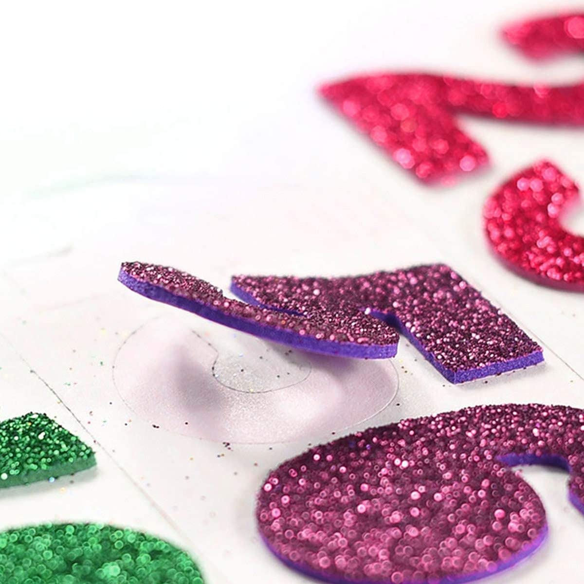 Art & Craft Glitter Foam Alphabet Letter Stickers A-Z and Number Letter Stickers 1-10 Stickers 3D Scrapbook Stickers for Kids Creative Toys DIY Scrapbooking Card Making Accessories