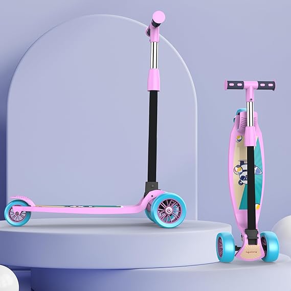 Lifelong LLKS03 Foldable Kick Skating Cycle| Skate Scooter for Kids(Max User Weight: 50Kg) Kids Scooter (ASL)