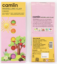 Camlin Modelling Clay - Assorted Pack Of 6 Shades - 50g