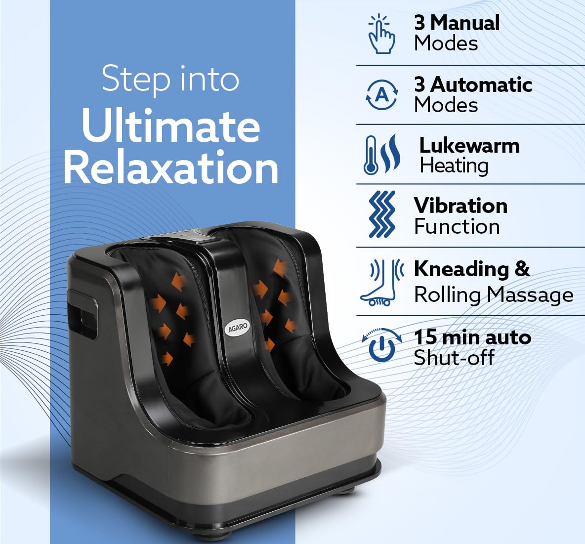 AGARO Rejoice Foot, Calf and Leg Massager 