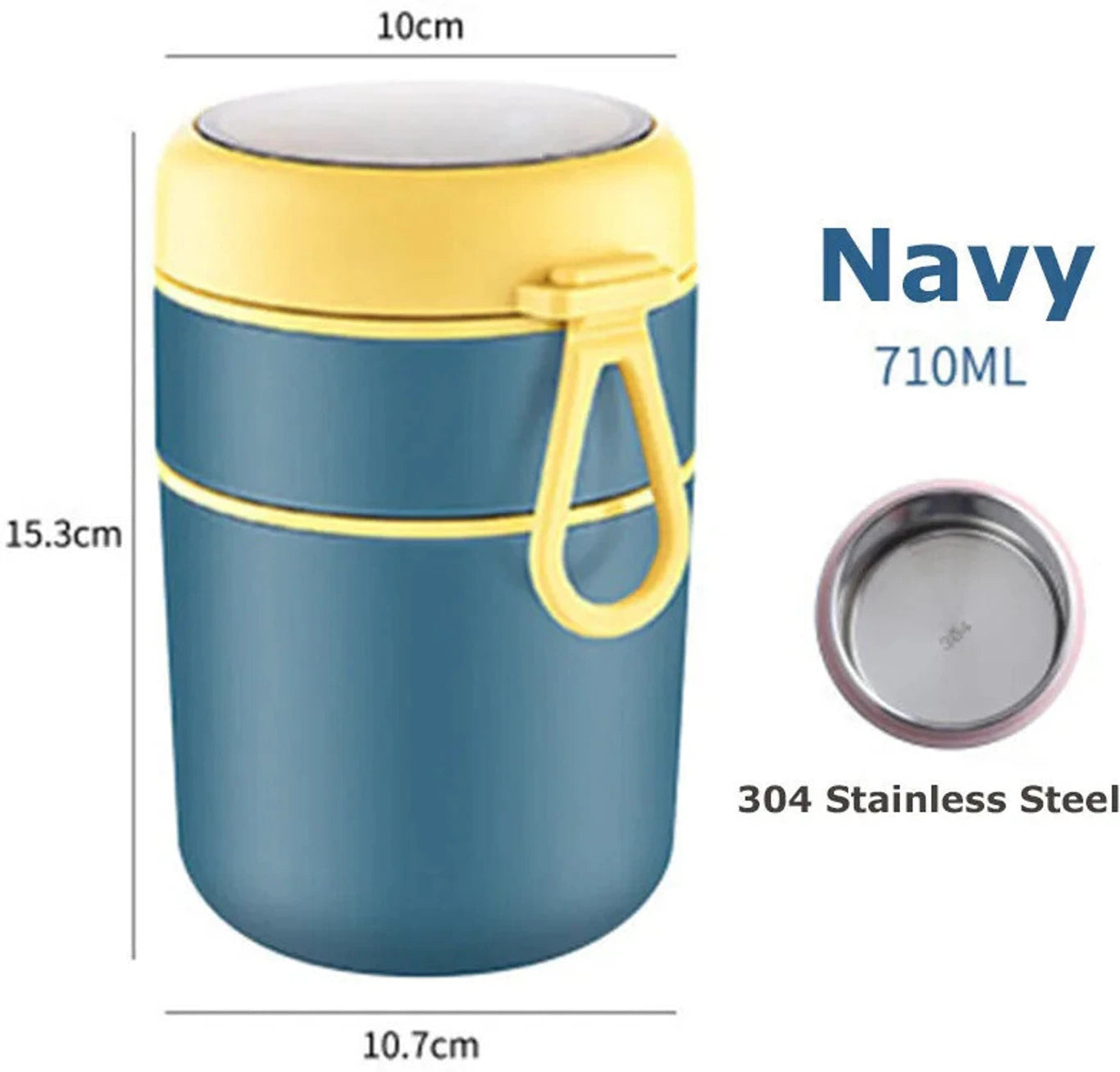 Scoffco Tedemei 6720 Lunch Box features a 2-layer stainless steel design with 710 ml capacity