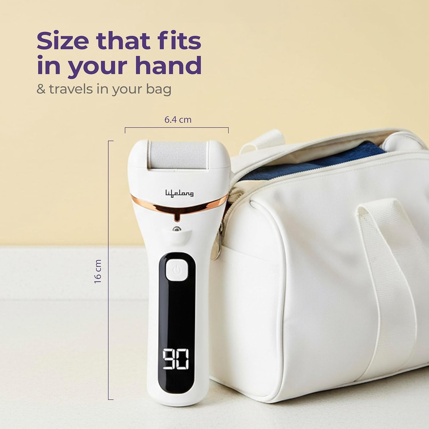 Lifelong PediGlide+ 14-in-1 Callus Remover | 14-in-1 Pedicure Kit | Electric Foot Scrubber | 3 Changeable Roller Heads | 3 Speed Settings | Crack Heel Repair | Dead Skin Remover | IPX6 Waterproof